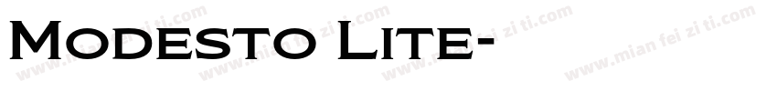 Modesto Lite字体转换